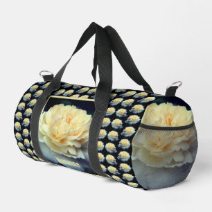Sac De Sport Rose jaune pâle dans miroir en fleur Personnalisé