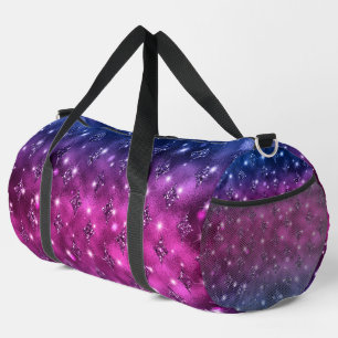 SAC DE SPORT ROSE SOMBRE ET PARTIES SCINTILLANT DIAMONDE BLEU