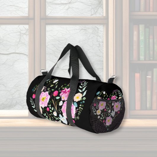 Sac De Sport Roses et Coeur rose bonbon