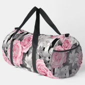 Sac De Sport Roses roses sur bandes noires (Coin droit)