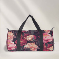 rouge rose coloré vintage florales motif, monogram