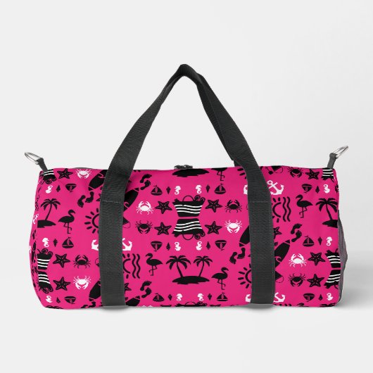 Sac De Sport Sable Américain Et Décor De Plage (Recto)