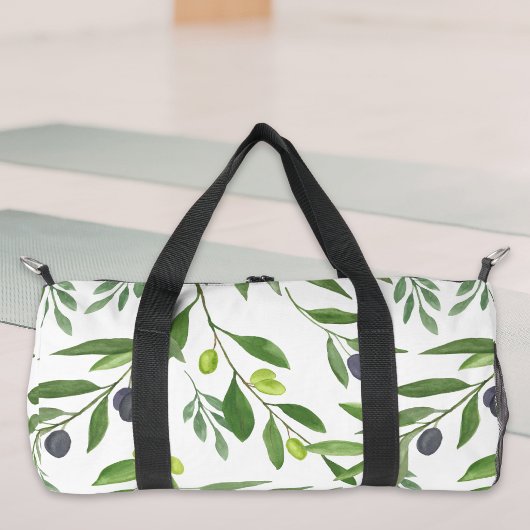 Sac De Sport Sage Green Watercolor French Country Olive Pattern