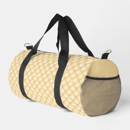 Sac De Sport Satin d'ivoire et carreaux de Faux Tufted Dufft (Coin droit)