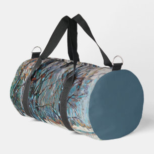 Sac De Sport Scène naturelle hivernale grise bleue enneigée