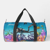 Sac De Sport Scuba Diver nom personnalisé (Verso)