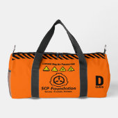 Sac De Sport Sécurisé SCP. Contient. Protéger classe D (Verso)