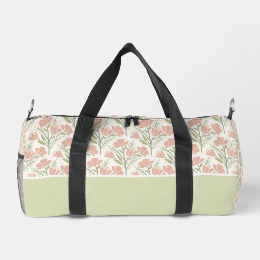 Sac De Sport Serene Neutral Florals Monogrammed (Verso)
