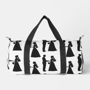 Sac De Sport Silhouette romantique blanche élégante mariée et c