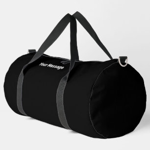Sac De Sport Simple noir et blanc Votre message Modèle texte