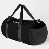 Sac De Sport Simple noir et blanc Votre message Modèle texte (Coin droit)