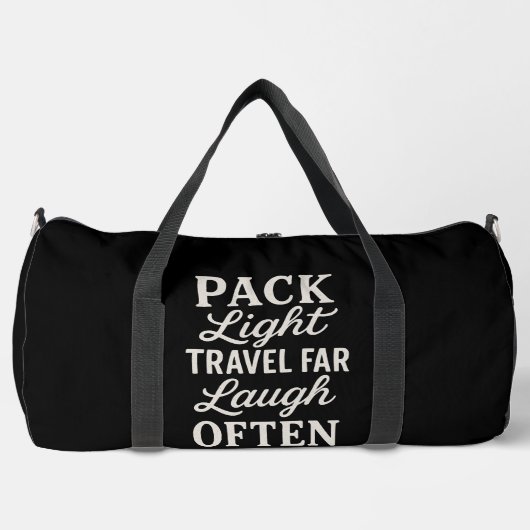 Sac De Sport Sleek Black Bold Typographie Weekend Getaways (Recto)