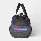 Sac De Sport SlipperyJoe's cuir drapeau orgueil noir bleu royal (Droite)