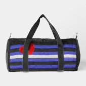 Sac De Sport SlipperyJoe's cuir drapeau orgueil noir bleu royal (Verso)