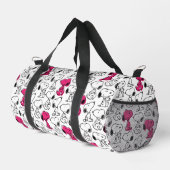 Sac De Sport Snoopy Black & Magenta Motif (Coin droit)
