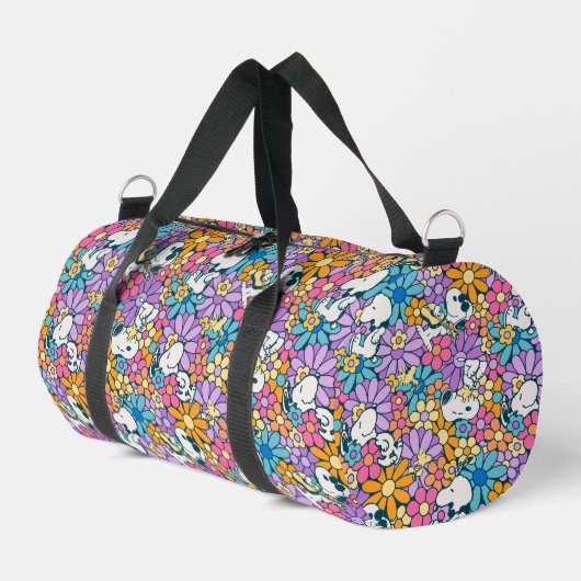 Sac De Sport Snoopy & Motif de fleurs de bois (Coin gauche)