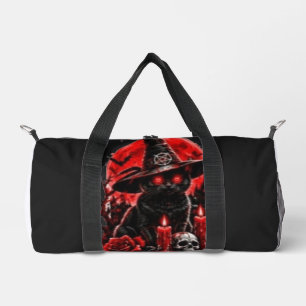 Sac De Sport Sorcière gothique chat noir Halloween crâne bougie