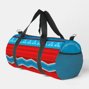 Sac De Sport Southwest River Rouge Turquoise Sm Personnalisé