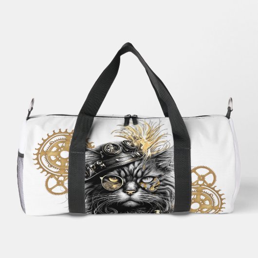 Sac De Sport Spunky Paws Le Chat Steampunk Funky  (Verso)
