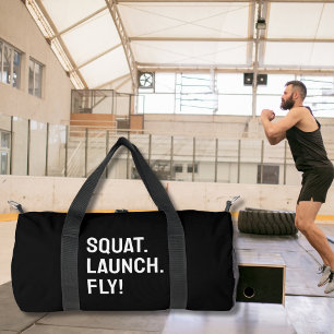 Sac De Sport SQUAT. LANCEMENT. VOLEZ ! Monogramme minimaliste g
