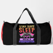 Sac De Sport Stay Safe Sleep Firefighter (Recto)