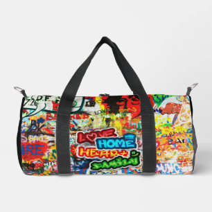 Sac De Sport Streetart Graffiti Amour Maison Cœur Coloré Funky