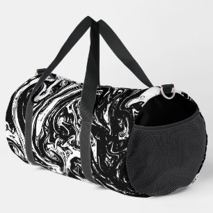 Sac De Sport Style Marbre Noir & Blanc