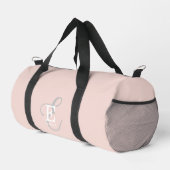 Sac De Sport Style Unique Monogramme Typographie Blush Rose (Coin droit)