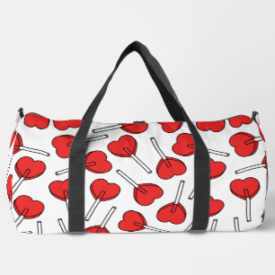 Sac De Sport Sucettes rouges, sucettes en forme de cœur, motif
