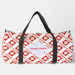 Sac De Sport Suisse Drapeau Suisse Carreaux Rouge Personnalisat