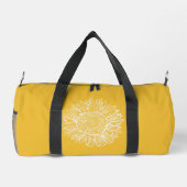 Sac De Sport Sunflower Sketch Nom personnalisé moderne (Verso)