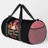 Sac De Sport Sunsets and Palm Trees Please" - Retro Beach Vibe (Coin droit)