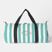 Sac De Sport Surf Club Crest Turquoise Cabana Stripe Monogramme (Recto)