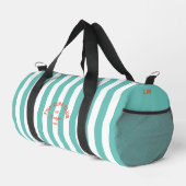 Sac De Sport Surf Club Crest Turquoise Cabana Stripe Monogramme (Coin droit)