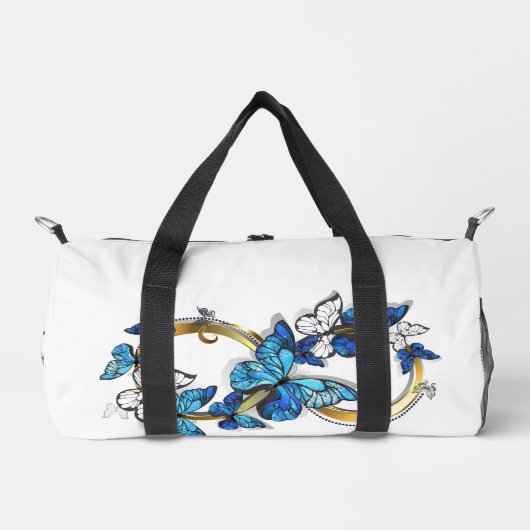 Sac De Sport Symbole infini de papillons Morpho bleus (Recto)