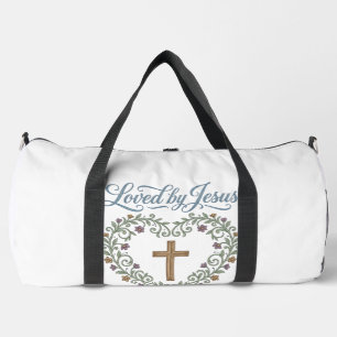 Sac De Sport T-shirt chrétien à croix florale aimé de Jésus Des