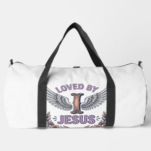Sac De Sport T-Shirt Floral Vintage Chrétien Aimé Par Jésus De