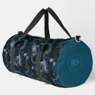 Sac De Sport Tentacle Turquoise De Cthulhu Gothique Avec Fleurs