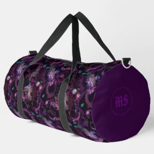 Sac De Sport Tenture Gothique Rose Foncé avec Fleurs