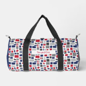 Sac De Sport Texas Red & Blue Wonky Carrés & Rectangles (Recto)