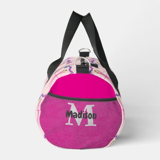 Sac De Sport Texte de gymnastique Hula rose hooping fille Monog (Droite)