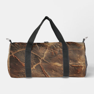 Sac De Sport Texture en cuir brut vintage