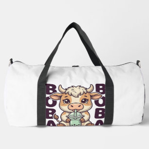 Sac De Sport Thé aux perles de vache mignonne Design de T-Shirt