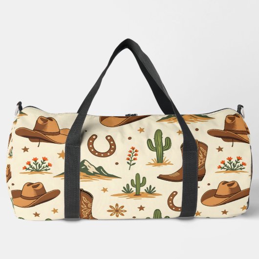 Sac De Sport Thème de pays occidental avec cactus (Recto)