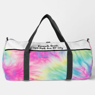 Sac De Sport Tie Dye Arc-en-ciel Pastel Personnalisé Filles