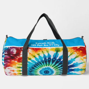 Sac De Sport Tiedye monochrome personnalisé arc-en-ciel concent