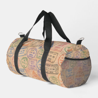 Sac De Sport Timbres de passeport vintage Éphemère de voyage co