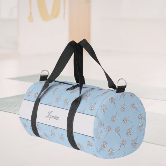 Sac De Sport Timeless Botanical Bloom Soft Blue Monogram