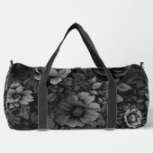 Sac De Sport Tons de gris floral (Recto)
