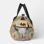 Sac De Sport Tournesol rustique Taureau Vache Crâne Monogramme  (Droite)